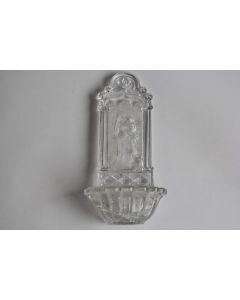 Bénitier verre Vierge à l'enfant