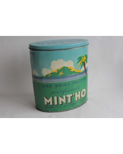 Boîte à biscuits Kréma tôle lithographiée Biscuits Mint'HO Montreuil