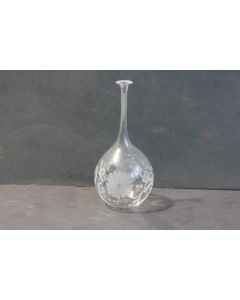 Vase soliflore verre soufflé gravé