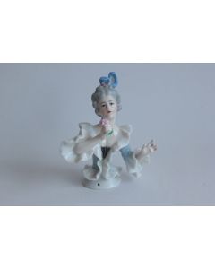 Demi figurine porcelaine Marquise à fleur Passau Dressel & Kister