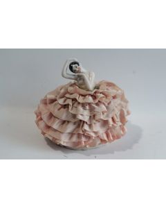 Demi figurine porcelaine Femme Art déco Pique aiguilles
