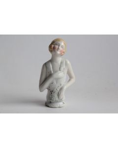 Demi figurine porcelaine Femme Art Déco