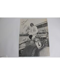 Affiche automobile F1 Jackie stewart avec envoi dédicacé