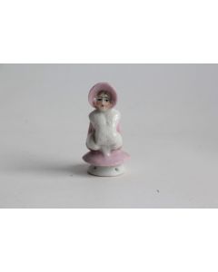 Demi figurine porcelaine Femme Art Déco