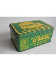 Boîte tôle lithographiée Hydrofuge Le Soleil Laboratoire Foucard