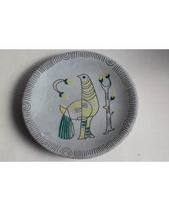 Assiette céramique Jacques SAGAN Vallauris Oiseau