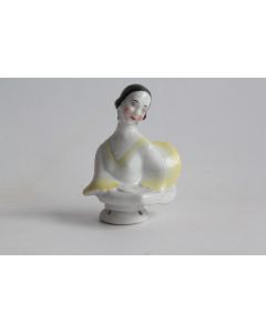 Demi figurine porcelaine Femme Art Déco