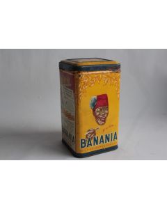 Boîte chocolat cacao BANANIA tôle lithographiée y'a bon