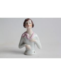 Demi figurine porcelaine Femme Art Déco