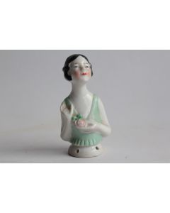 Demi figurine porcelaine Femme Art Déco