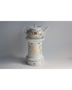 Tisanière porcelaine de Paris Fleurs Empire XIXe siècle