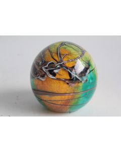 Presse papier sulfure verre d'art Ananas Michèle LUZORO Biot