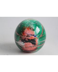 Presse papier sulfure verre d'art Papaye Michèle LUZORO Biot