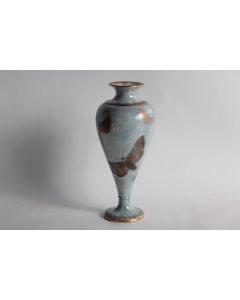Vase porcelaine lustre nacre papillon Armand Carlton