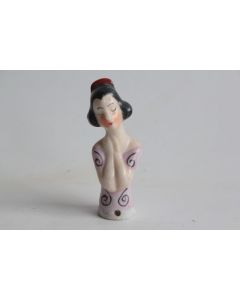 Demi figurine porcelaine Femme Art Déco