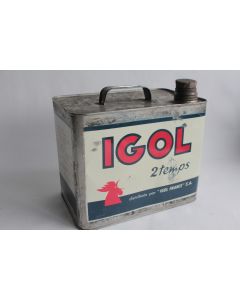 Boîte tôle lithographiée Huile Igol 2 temps