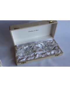 Paire de saleron cristal Sèvres saliere