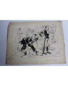Dessin original Veillée d'hyménée Camille PELLETAN Louis ANDRE J.Belom