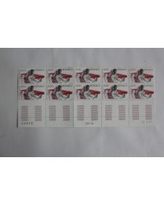 Timbres Monaco bande x10 coin daté 1987