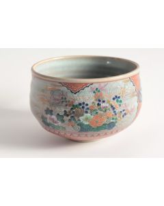 Bol à thé Chawan grès émaillé Showa Japon