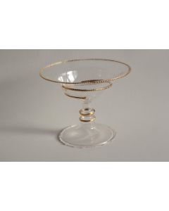 Coupe verre soufflé doré Murano