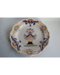 Ancien Plat faïence Malicorne Pouplard Beatrix