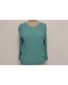 HERMES Pull bleu Mors cachemire et soie T42