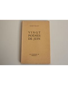 Gilbert TROLLIET envoi dédicacé Vingt poèmes de Juin 1934