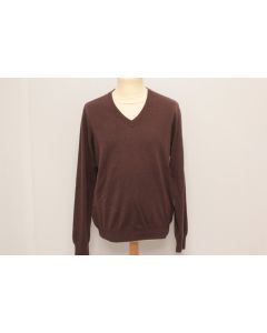 HERMES Pull cachemire marron L