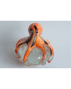 Presse-papier Pieuvre verre sulfure Murano