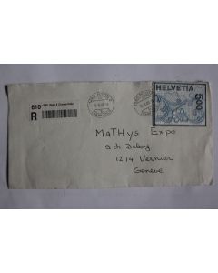Timbre Suisse sur enveloppe NABA 2000 Saint -Gall 2000