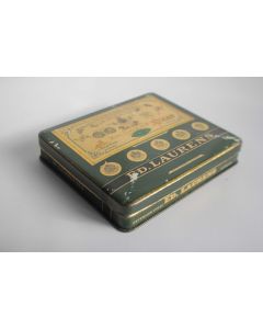 Boite a cigarettes tôle lithographiée ED. LAURENS Vert Khédive Suisse