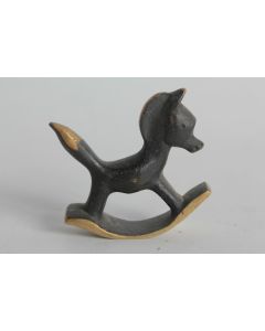 Walter BOSSE Bronze Viennois miniature Cheval à bascule