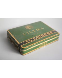 Boite a cigarettes tôle lithographiée ED. LAURENS Vert Filtra Orient