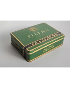 Boite a cigarettes tôle lithographiée ED. LAURENS Vert Filtra Orient