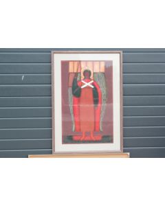 Tableau peinture Vasily et Lyubov Antsiferov Ange Michael Art Russe
