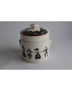 SARREGUEMINES Pot couvert faïence Alsace