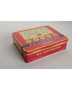 Boite a cigarettes tôle lithographiée ED. LAURENS Rouge Khédive Suisse