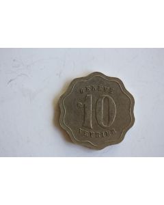 Jeton 10 centimes Cie des Tramways  Genève - Veyrier 1900 
