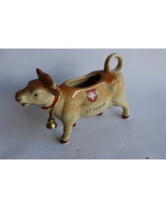 Pot a crème porcelaine souvenir  St Cergue  vache