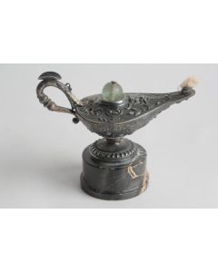 Lampe à huile argent Satyre