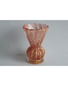 MURANO Vase verre Cordonatto d'oro Barovier Toso