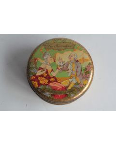 Boîte tôle lithographiée biscuit Les friandises au duc de Praslin
