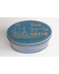 Boîte tôle lithographiée bonbon Sucre d'orge Sirene Royat Auvergne