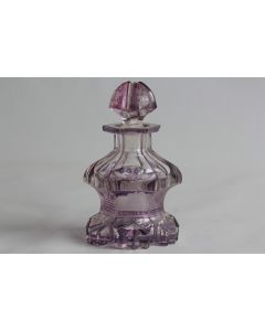Flacon à parfum cristal Bohème Château à Bade Allemagne XIXe siècle