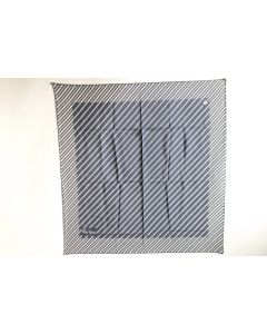  ROLEX Foulard soie rayé bleu marine