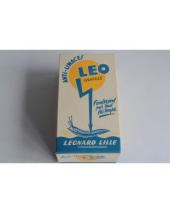 Boîte carton lithographiée Anti Limaces Leo Léonard Lille