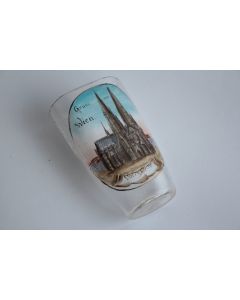 Ancien verre émaillé Souvenir Gruss aus Wien Votivkirche Autriche