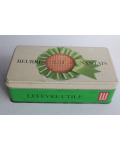 Boîte Biscuits tôle Beurré Nantais LU Lefèvre Utile