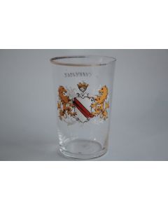 Ancien verre émaillé Souvenir de Strasbourg Armoiries